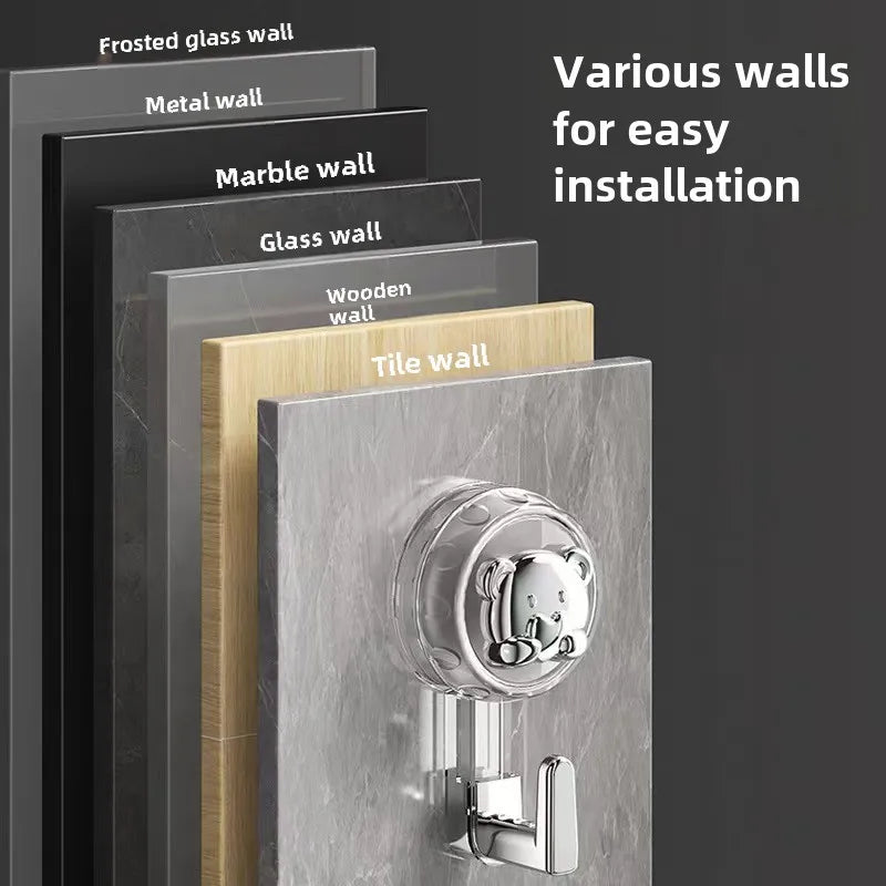 Gancho con ventosa para toallas de cocina, ganchos sin taladro, pegatinas de pared, colgadores para puertas de baño, accesorios autoadhesivos para el hogar y el baño