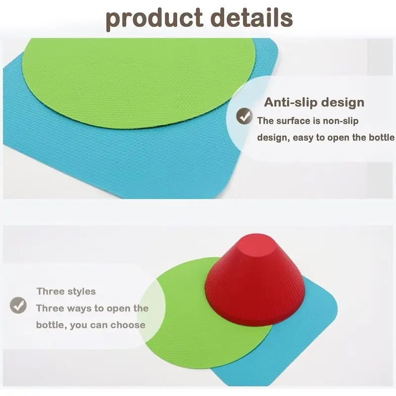 1 tapis ouvre-bocal en silicone ! Aide à la préhension réutilisable multicolore pour seniors – Outil de cuisine facile et idée cadeau