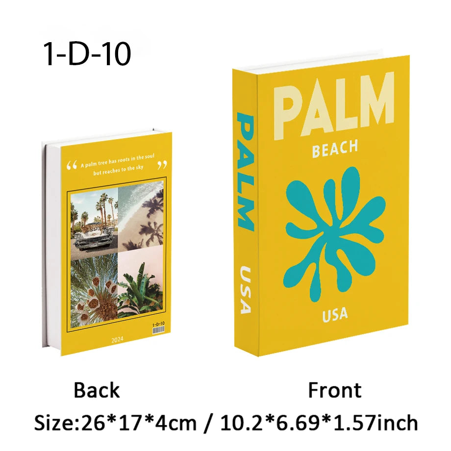 New Travel Decorative Books Book Decoration Luxury Fake Books Decor Table Storage Box Shelf Ornaments Interior Desk Aesthetic