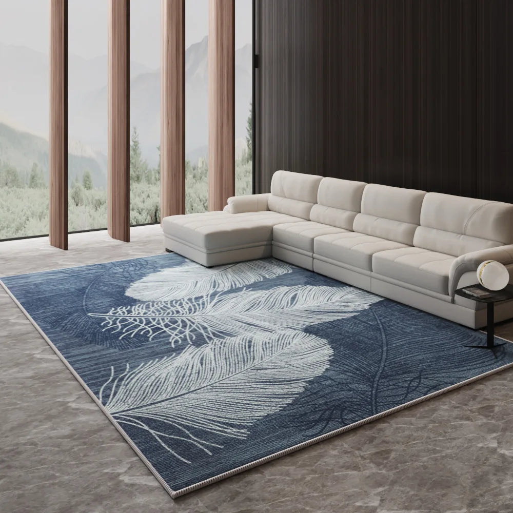 Alfombra Nórdica de Lujo Ligero VIKAMA para Sala de Estar, Sofá, Mesa de Centro, Tapete de Piso para Dormitorio y Salón, Alfombra de Gran Área, Decoración del Hogar