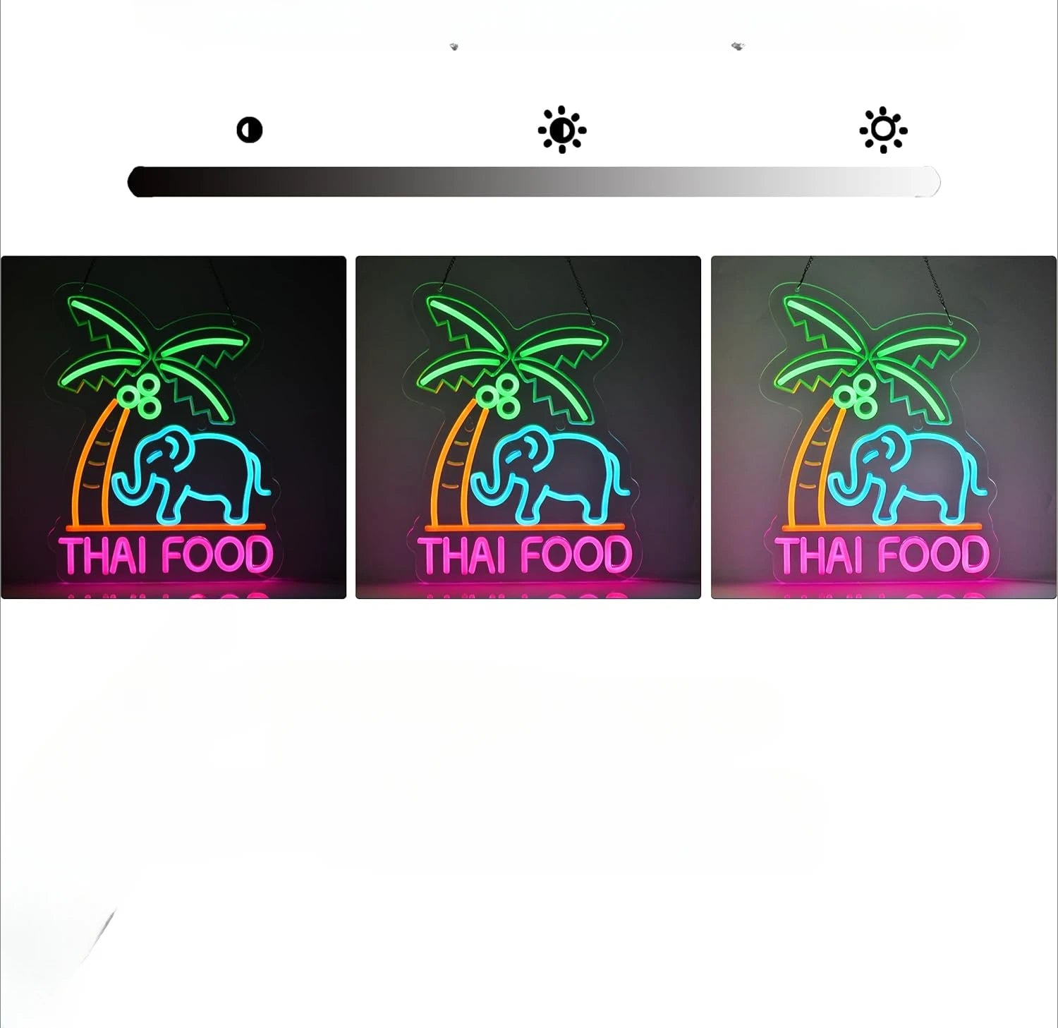 THAI FOOR Neon Sign LED Thailand Neon Light Sign for Shop Signage Shop Indoor Restaurant Bar Sign Shop Decoration USB Powered