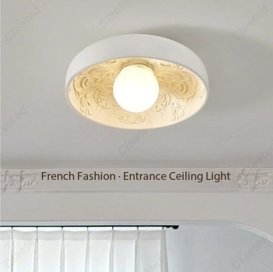 Lámpara de techo LED europea simple y creativa, estilo crema, para sala de estar, comedor, pasillo, porche, iluminación decorativa.