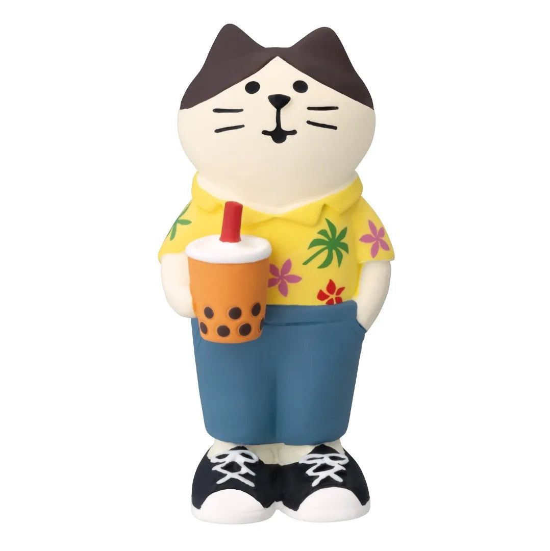 ZAKKA Adornos Noche Mercado Niña Soporte Barbacoa Escena Decoración Accesorios Fotografía Miniatura Resina Gato Regalo Cumpleaños Colección