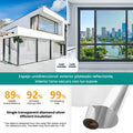 Película para Ventanas Adhesiva sin Pegamento, de Privacidad Unidireccional, Bloqueadora de Sol, Aislante del Calor, para el Hogar, la Oficina y Edificios