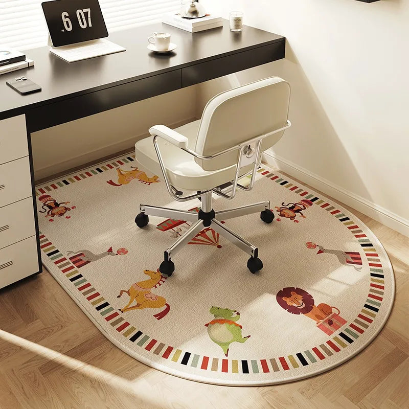 Alfombrilla para silla VIKAMA, alfombra arqueada para dormitorio, tocador, alfombra moderna para el hogar, estudio, sala de juegos, silla giratoria, alfombra silenciosa, alfombrilla para escritorio de oficina