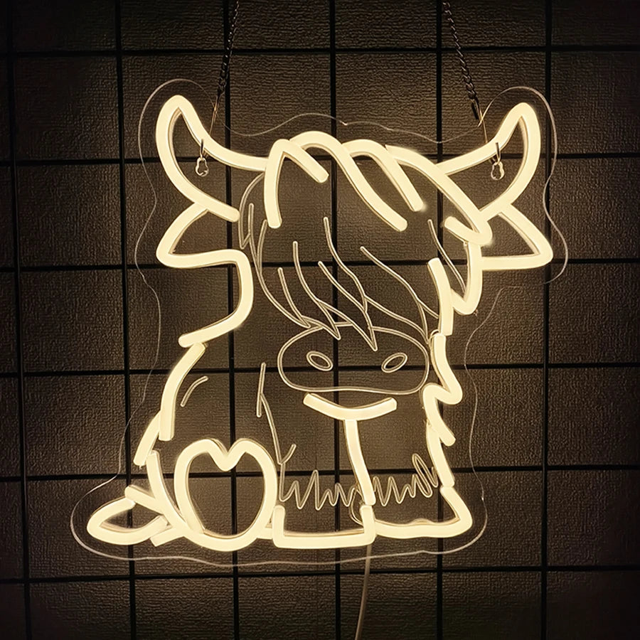 Enseigne néon thème animal, lampe LED animale pour décoration murale, alimentée par USB, applique murale pour chambre, club, bureau et salle de jeux.