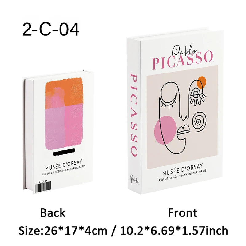 Matisse Monet Boho Luxury Decorative Books Interior Decoration Fake Book Storage Box Coffee Table Aesthetic Ornament Home Decor