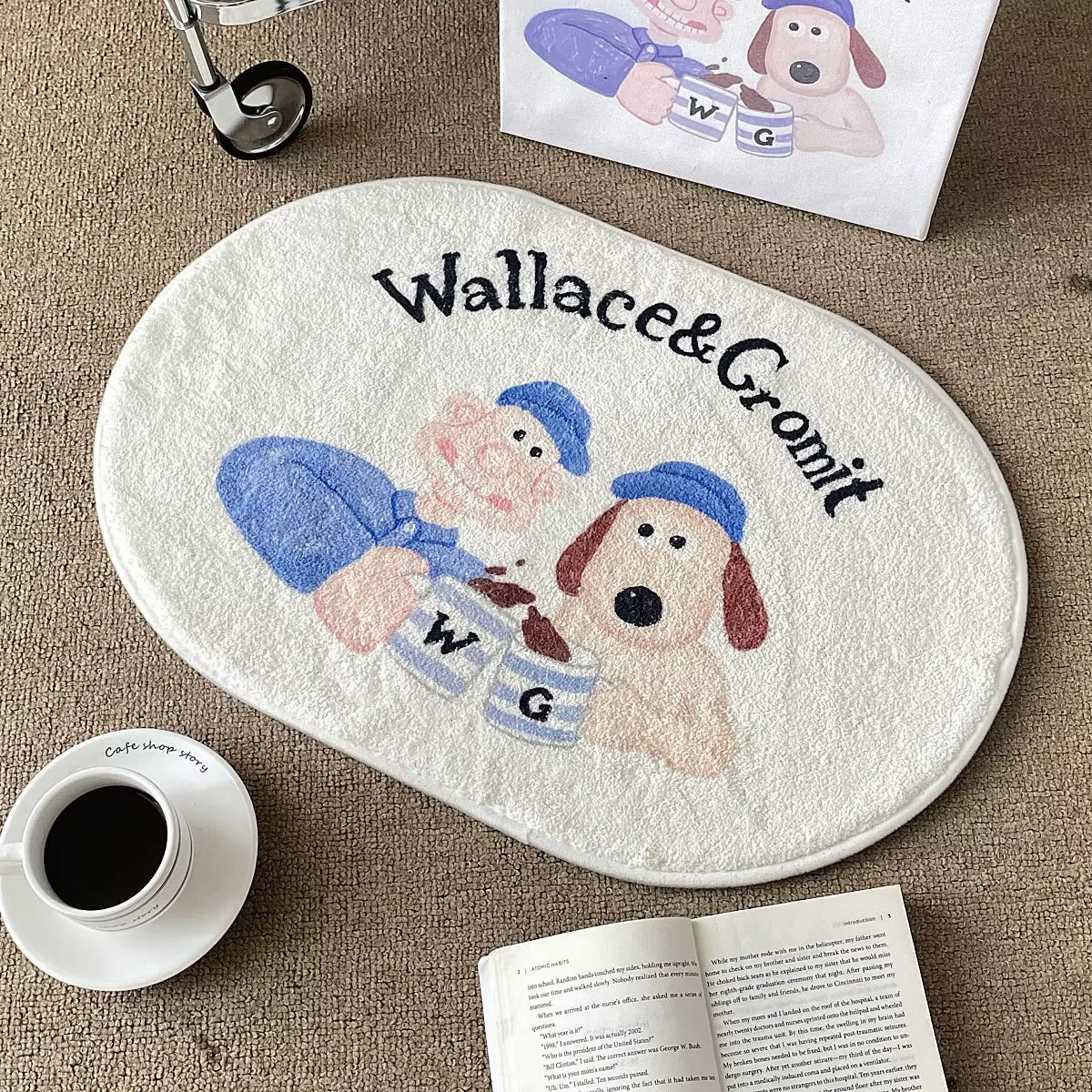 VIKAMA Alfombra simple para cafetería, alfombra para sala de estar, alfombra para dormitorio, felpudo para pasillo, decoración de dormitorio, alfombra de baño