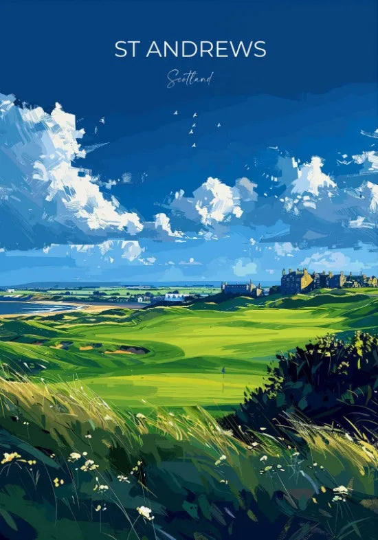 Escocia Tierras Altas St Andrews Edimburgo Glencoe Póster de Viaje Escocia Paisaje Estético Decoración de Pared Impresiones en Lienzo Regalo de Viaje