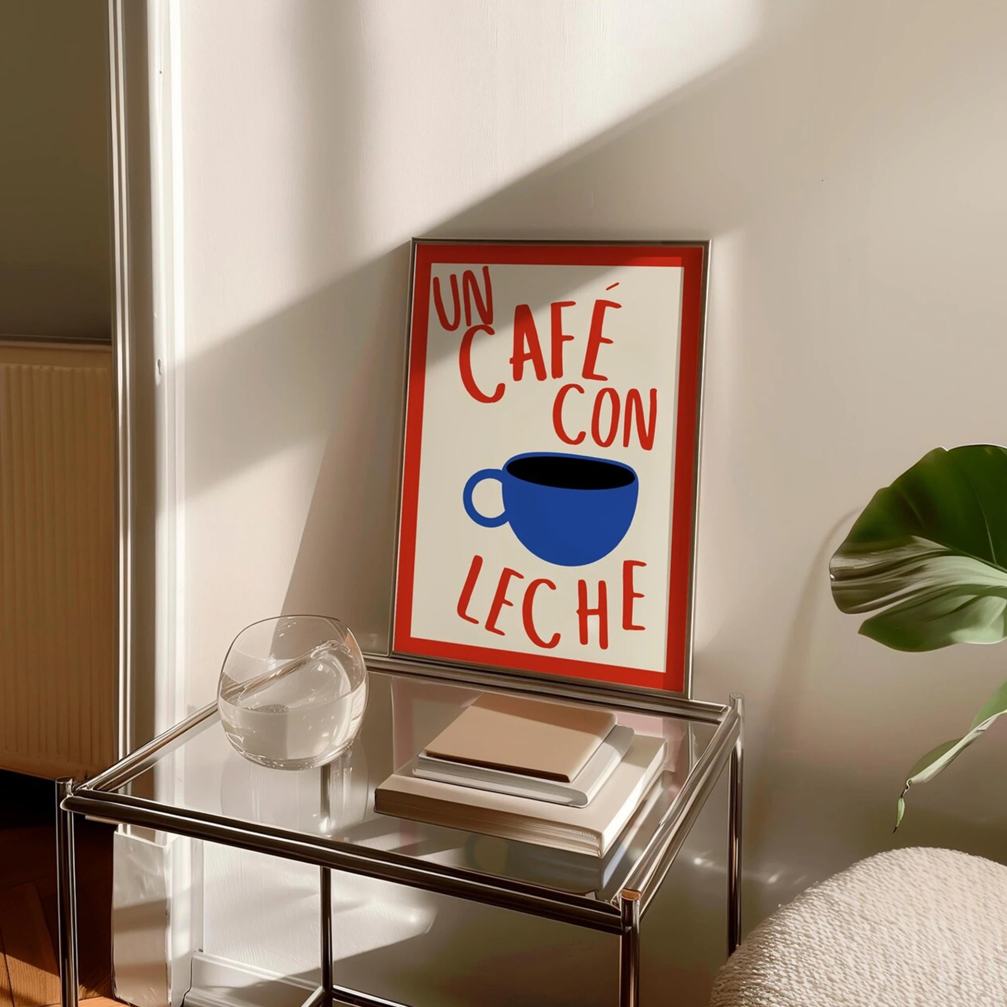 Cafe Con Leche Cuisine Espagnole Amateurs de Café Décoration Murale Toile Peinture Affiche Photo Pour Salon, Chambre Décoration Maison