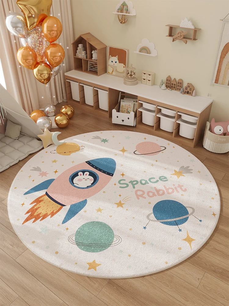 VIKAMA Alfombra de Invierno para Habitación de Niños, Alfombra de Noche para Dormitorio, Cojín Impermeable para Silla Giratoria, Decoración del Hogar