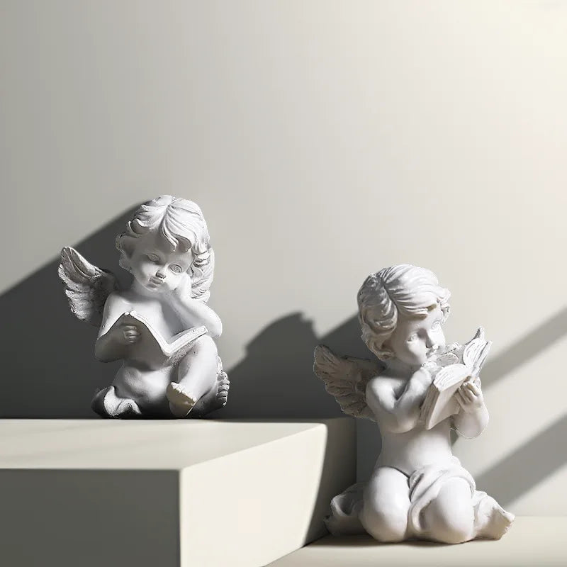 Statue d'ange : coulée à la main en résine durable. Nous sommes des statues d'anges, priez pour votre intérieur.