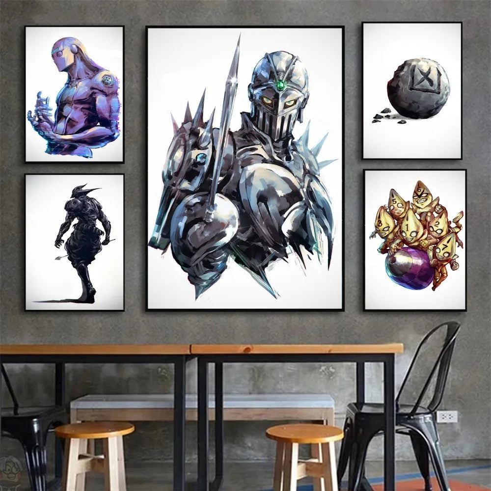 J-JoJo Stand Póster HD Carteles Decoración para el Hogar Sala Bar Cafe Arte de Pared Pintura Imagen