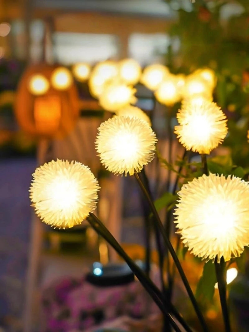 1 ud. Luces solares LED de jardín de diente de león, lámpara de césped de 6 cabezales y 2 modos, iluminación de paisaje ideal para jardín, césped, patio, camino, balcón