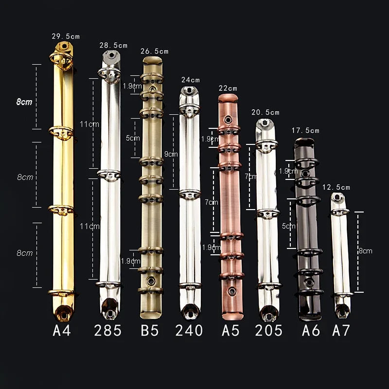 A4 A5 B5 A6 Anneaux métalliques pour classeur Cahier Reliure à feuillets mobiles Bandes de reliure Clips de reliure Fournitures de bureau et scolaires Diamètre 2cm