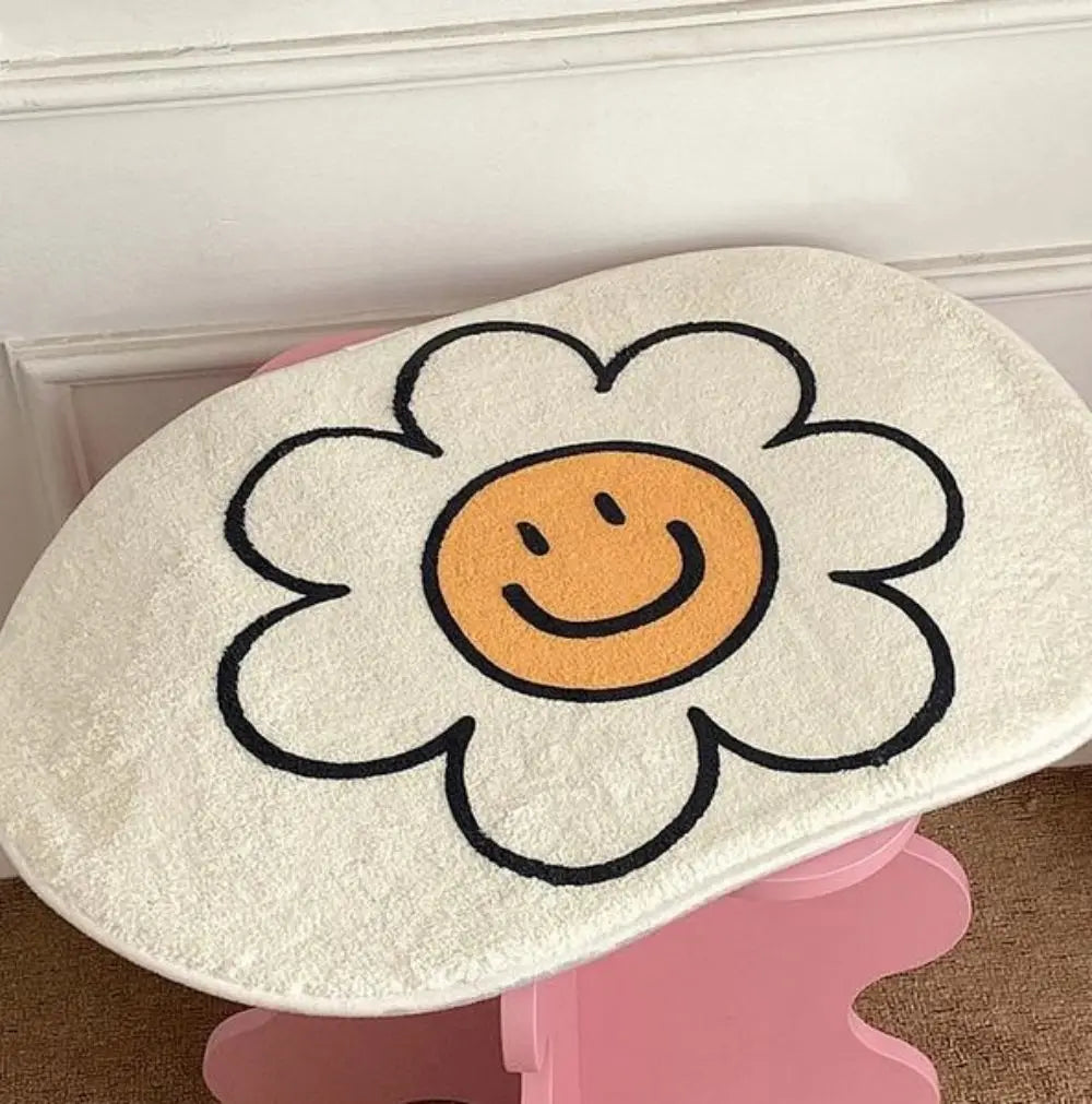 Alfombra de Cachemira Sintética Floral VIKAMA, Felpudo de Entrada para Sala de Estar, Decoración de Dormitorio, Alfombra de Piso para Baño del Hogar