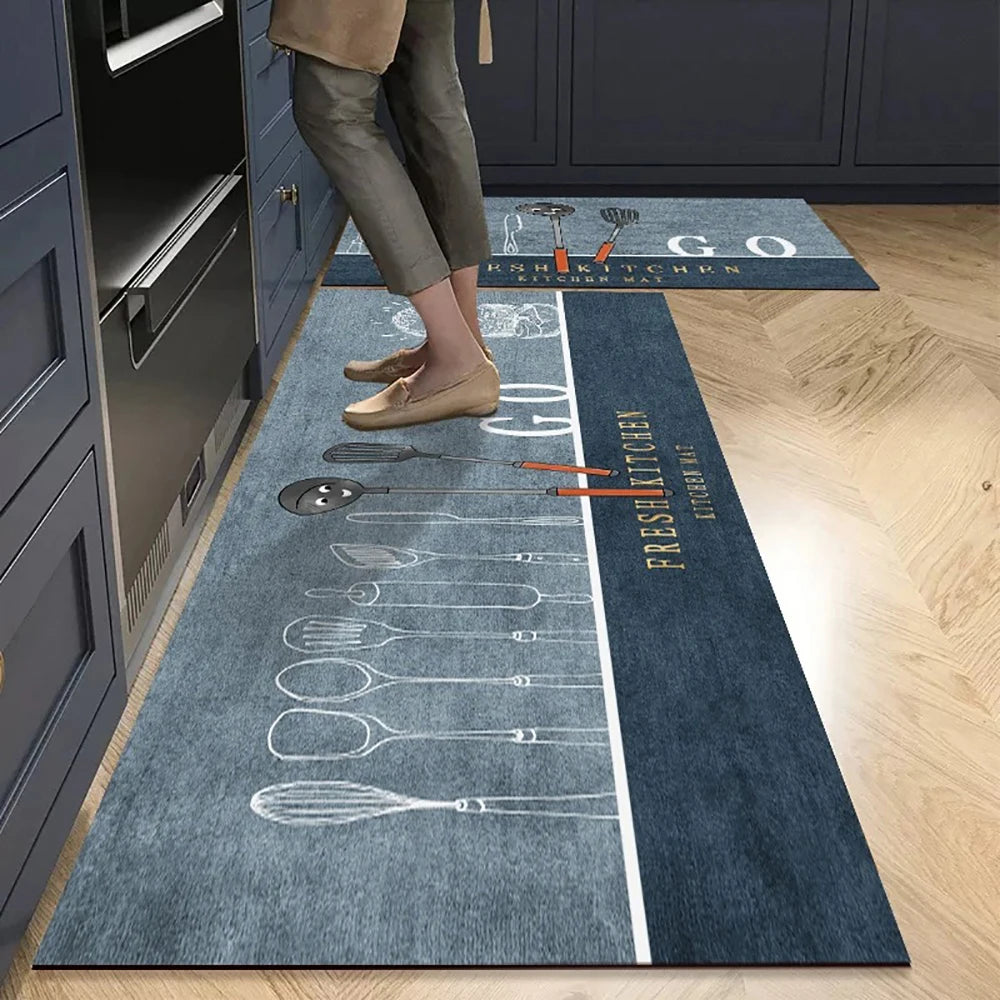Alfombra de suelo de cocina VIKAMA, alfombra de entrada para sala de estar y dormitorio, decoración del hogar, alfombra larga pequeña para pasillo de lavadero