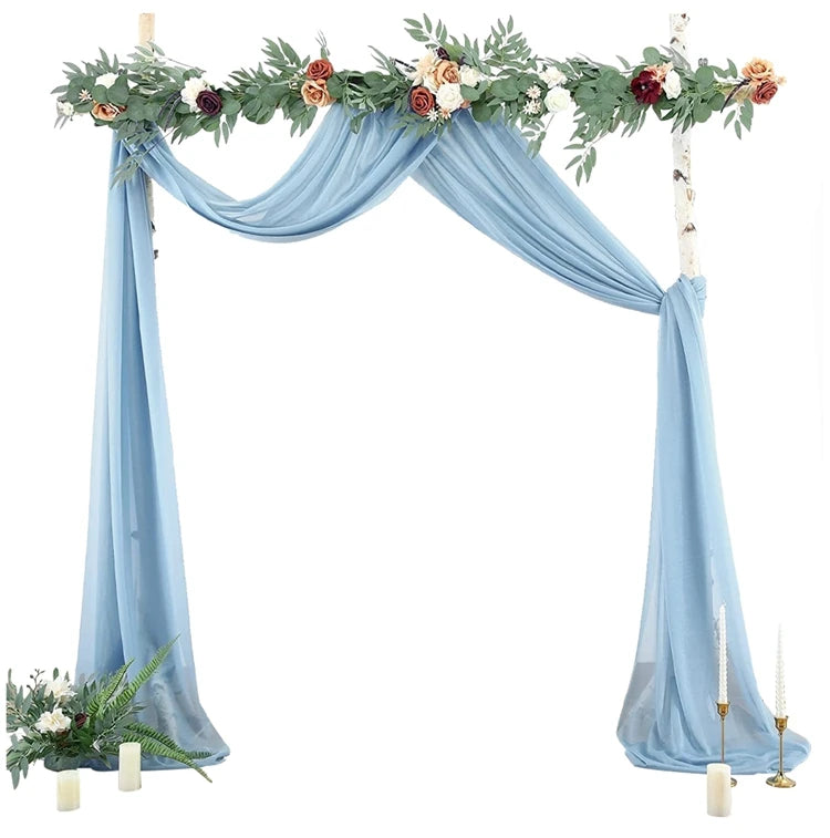Tela de gasa para arco de boda, cortina drapeada, decoración para bodas, cumpleaños, fiestas, ceremonias, recepciones, decoración colgante
