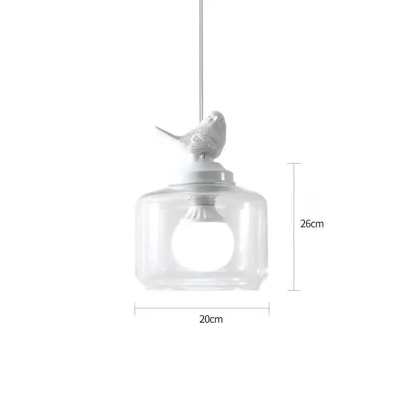 Luminaires suspendus en verre oiseaux pour salle à manger cuisine chambre gîte suspension lampe E27 LED cadeau de Noël livraison directe