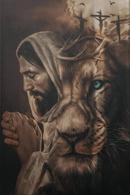 Classic Christian Wall Art Bible Jesus Lion And Warrior Oil On Canvas Posters And Prints Living Room Decoration Gifts