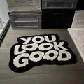 Tapis de sol VIKAMA à lettres irrégulières, tapis de surface en fausse soie douce et antidérapante, tapis de sol pour chaise de chambre à coucher, décoration intérieure