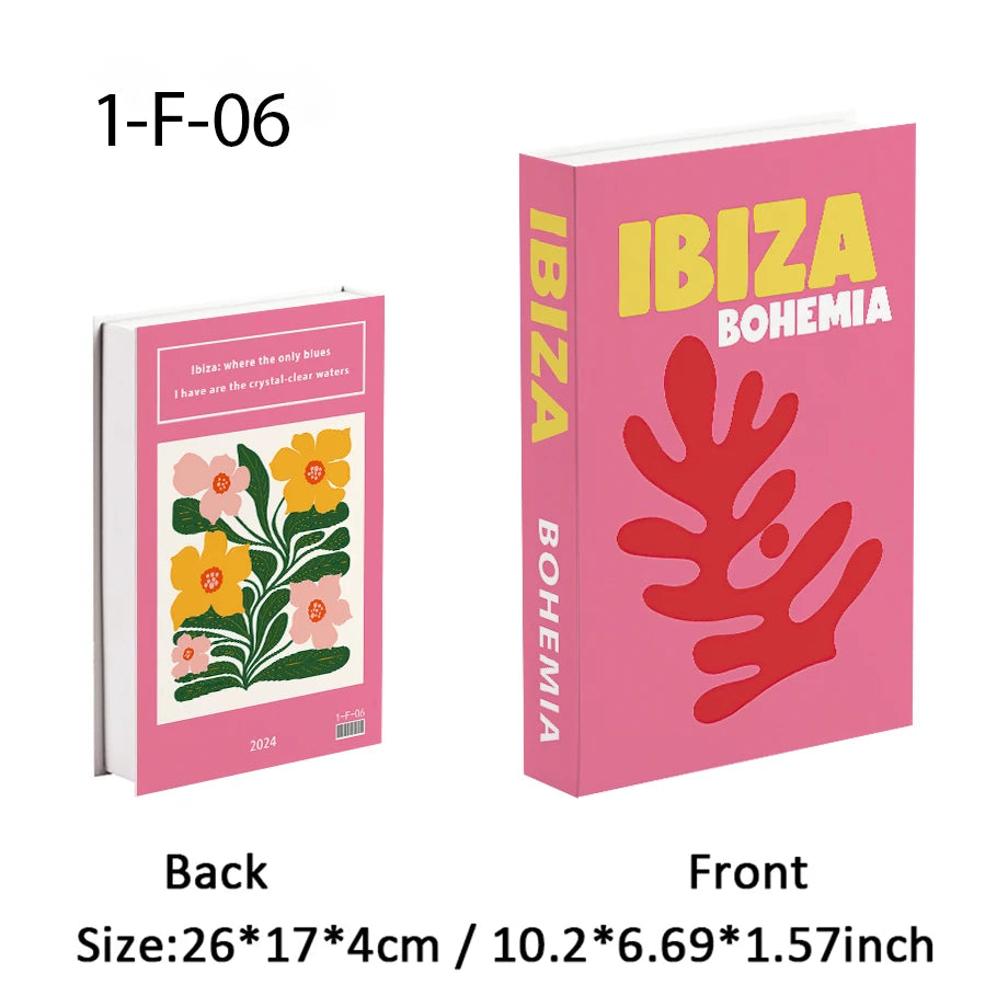 New Travel Decorative Books Book Decoration Luxury Fake Books Decor Table Storage Box Shelf Ornaments Interior Desk Aesthetic
