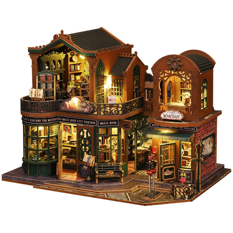 Nouveau kit miniature DIY TWILIGHT BOOK CITY - Maquette 3D de coin livre faite à la main, idée cadeau créative pour Noël et le Black Friday
