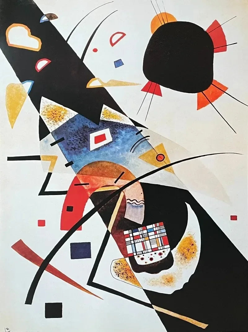 Wassily Kandinsky Descomposición Geométrica Equilibrio Póster Retro Pinturas sobre Lienzo Cuadros de Pared Decoración para el Hogar Museo