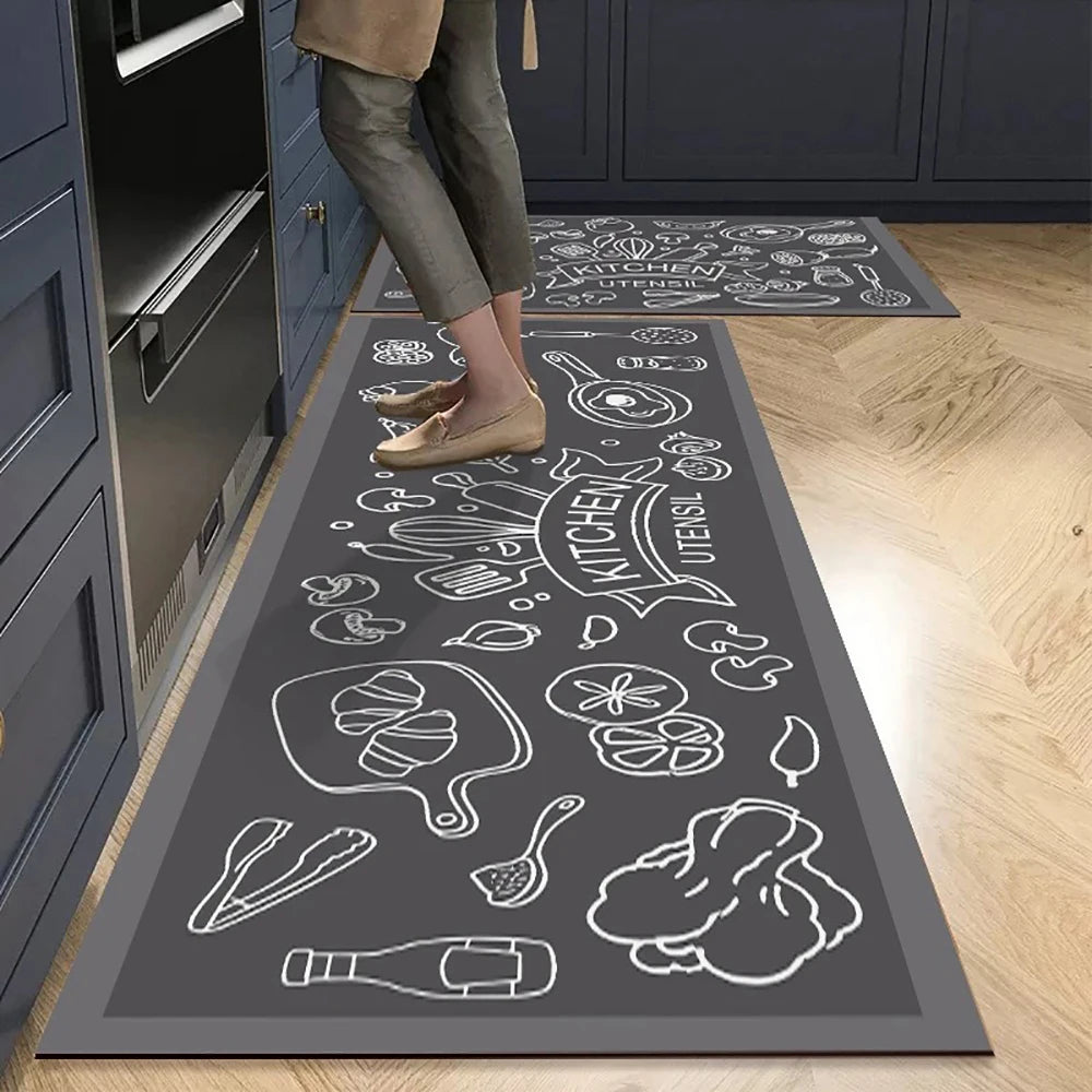 Alfombra de suelo de cocina VIKAMA, alfombra de entrada para sala de estar y dormitorio, decoración del hogar, alfombra larga pequeña para pasillo de lavadero