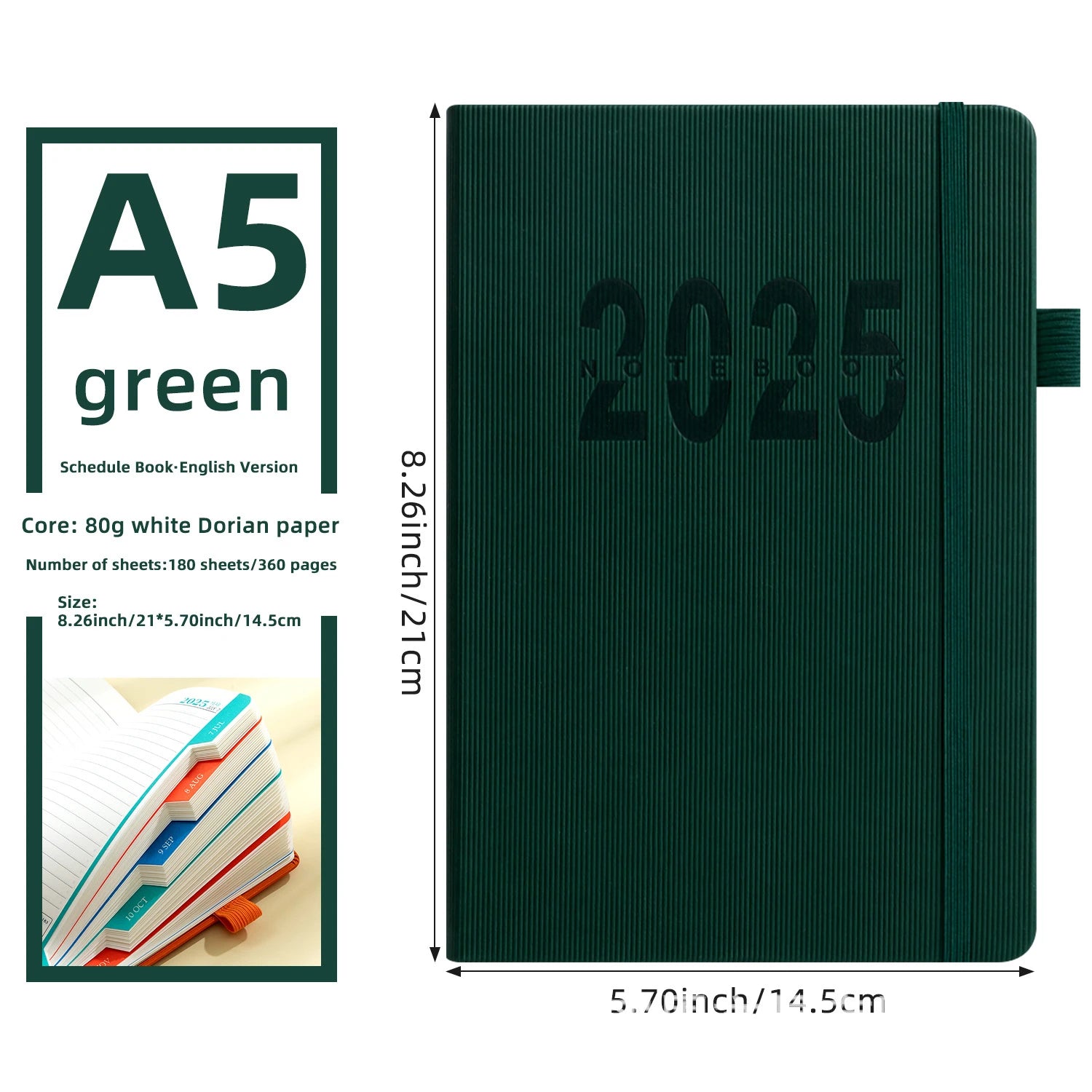 365 Day One Page Per Day 2025 New Calendar Log for Self Discipline and Time Management with 400 Pages