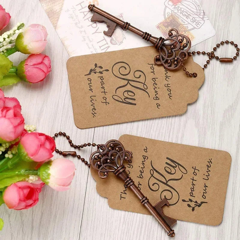 50 décapsuleurs en forme de couronne, ouvre-bouteille de bière et de vin, cadeaux de mariage pour les invités, décoration rustique de maison et de fête