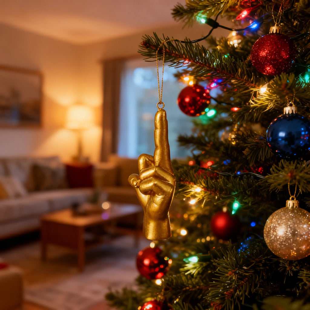 Figurines personnalisées de doigts d'honneur, Ornements créatifs à suspendre, Décorations de sapin de Noël, Cadeaux de fêtes décalés