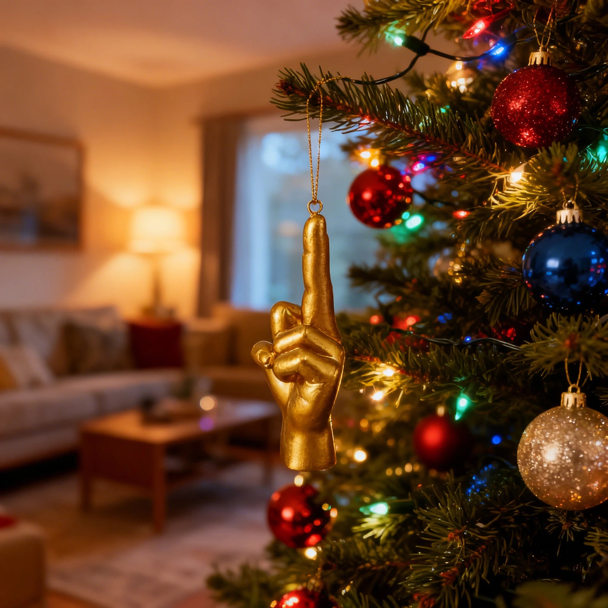 Figurines personnalisées de doigts d'honneur, Ornements créatifs à suspendre, Décorations de sapin de Noël, Cadeaux de fêtes décalés