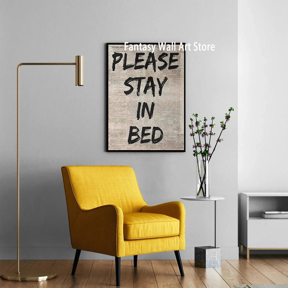 Cartel artístico tipográfico POR FAVOR NO BAILAR SOBRE LA MESA Impresión de pared de los 70 Impresiones de citas de moda Póster de lienzo artístico retro psicodélico