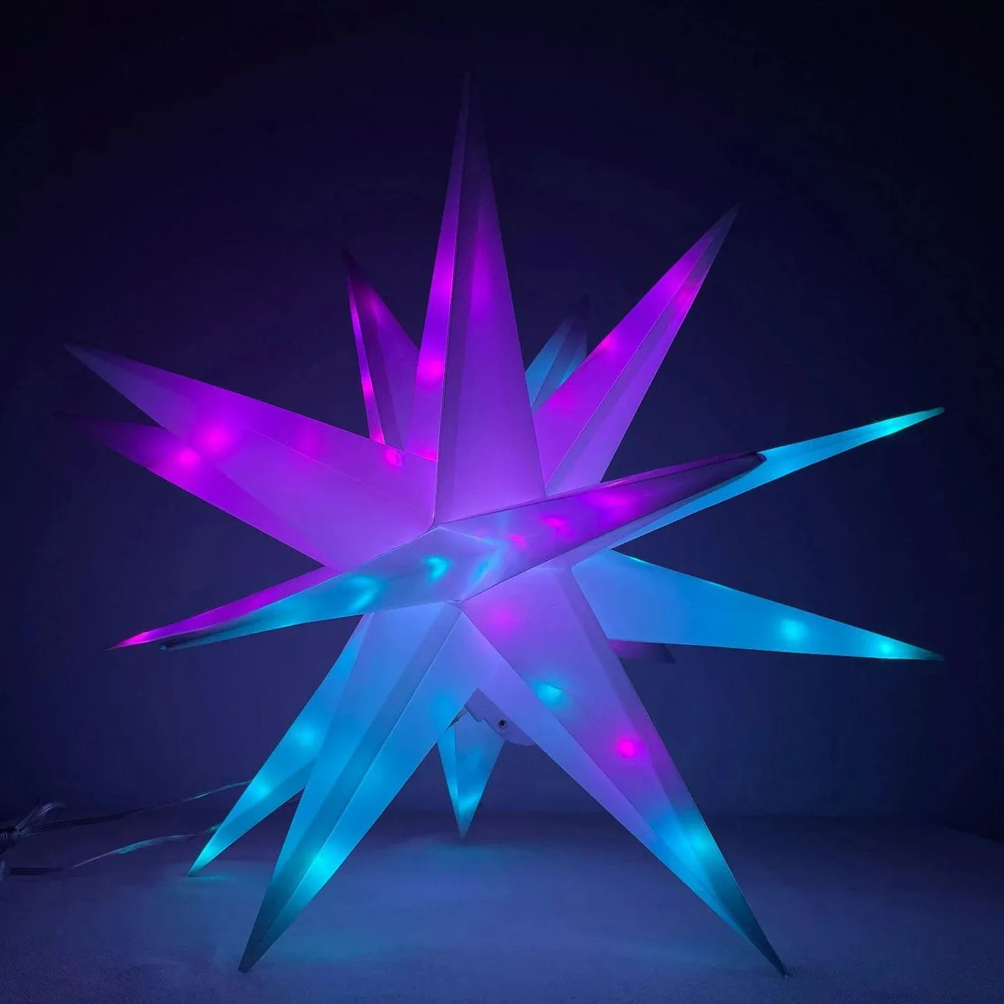 Luz de estrella RGB LED inteligente, control por aplicación Bluetooth, luces nocturnas, lámpara de punto de color mágico para regalo, fiesta, patio, árbol, camping, decoración del hogar