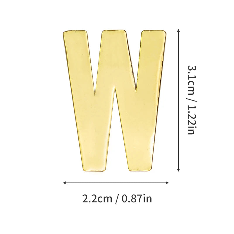 1Pcs Metal Self Adhesive House Number English Alphabet Letters for Apartment Room Door Plate Table Mailbox Number Stickers 3*2cm