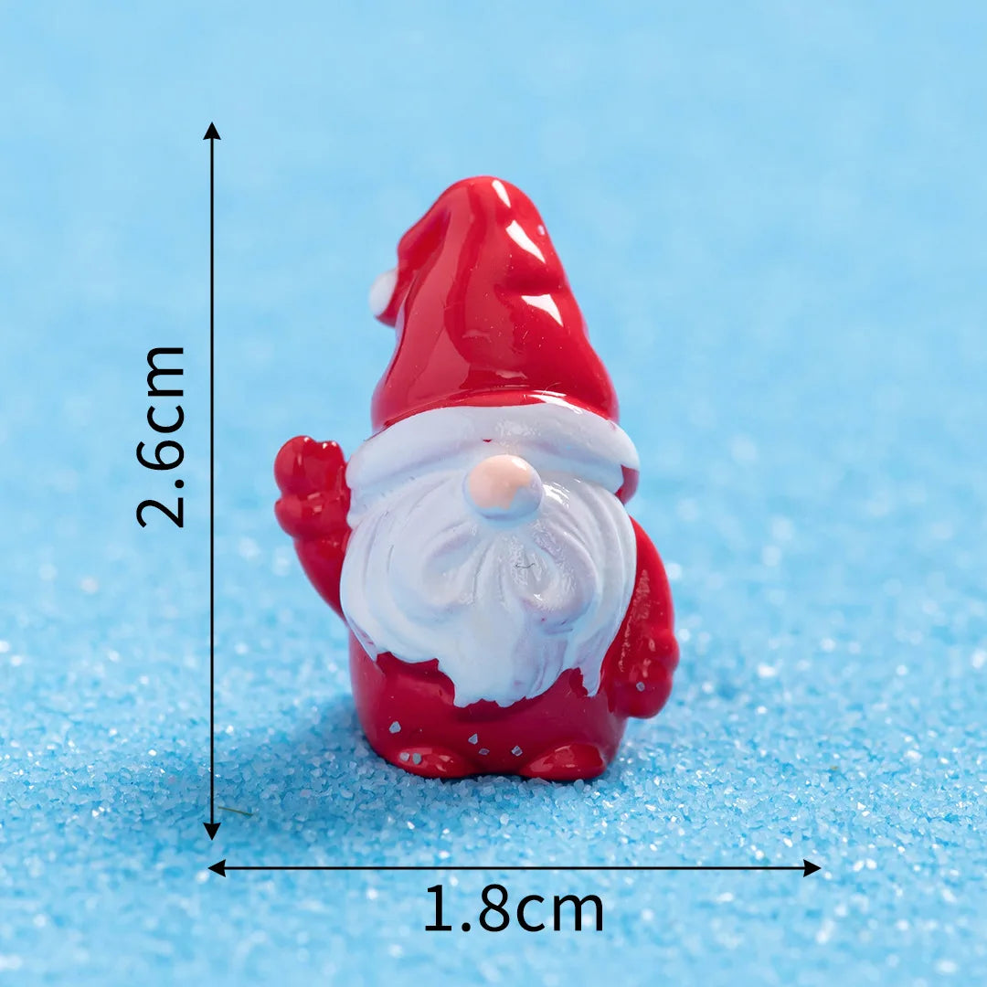 10/50 Boîte cadeau lumineuse Bonhomme de neige Terrarium Maison de poupée Figurines de jardin féerique Ornements de micro-paysage Figurines Miniature de Noël