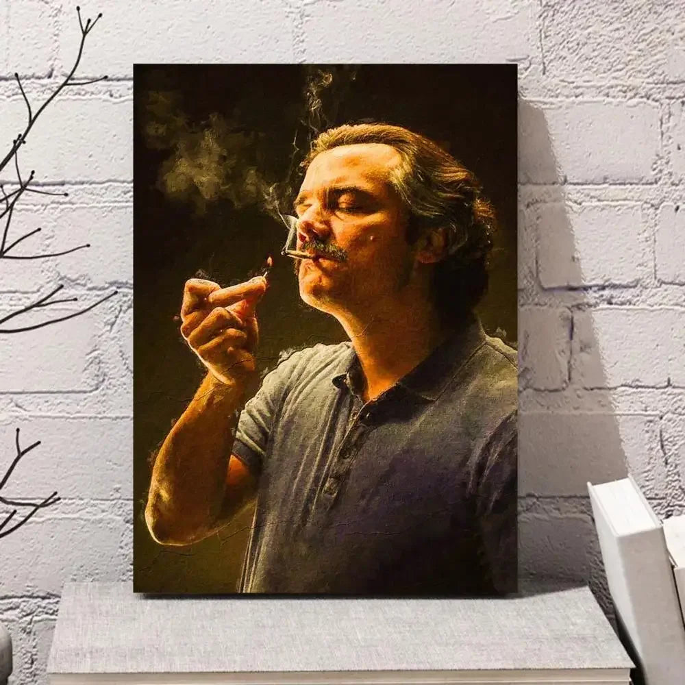 Classic Vintage , Wall Art, Drug Lords TV Series Pablo Escobar, Canvas Printed Poster, Home Living Room Bedroom Decoration