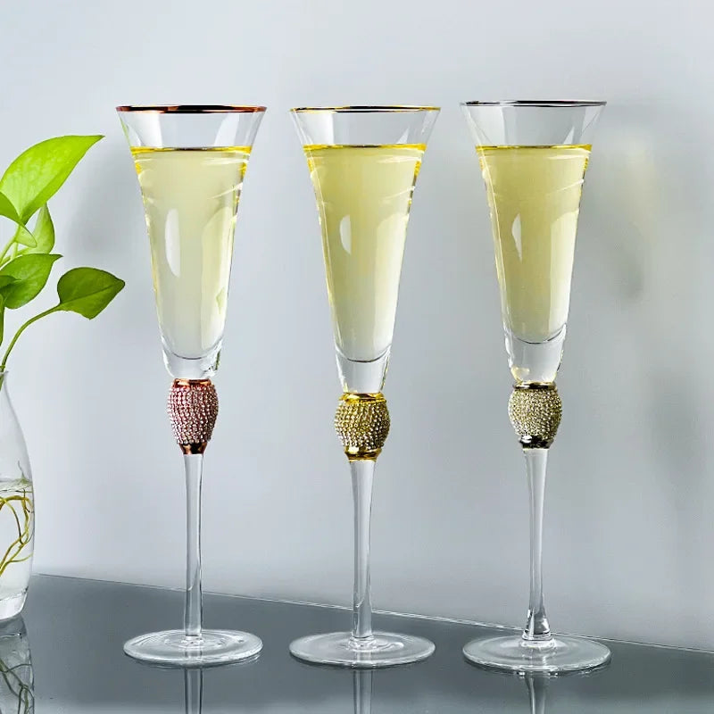 Lot de 2 verres créatifs à bord doré, tasse à vin rouge, cocktail, champagne, whisky, tasse à boire, gobelet de fête, fournitures de mariage, cadeau