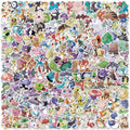 200PCS/Set Pegatinas Kawaii de Pikachu Pokémon para Laptop, Teléfono, Maleta, Skateboard, Guitarra, Pegatinas de Dibujos Animados Lindos, Juguetes de Regalo para Niños