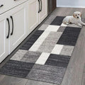 Alfombra antideslizante, fácil de limpiar, con diseño geométrico moderno, patrón minimalista, para cocina, pasillo, decoración del hogar