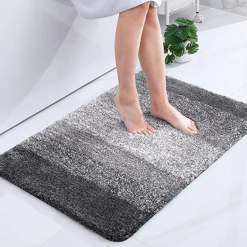 VIKAMA Alfombra de imitación de cachemir de pelo largo, felpudo absorbente, alfombrilla de baño, alfombrilla suave para el suelo, alfombra sencilla para sala de estar, dormitorio, hogar, decoración