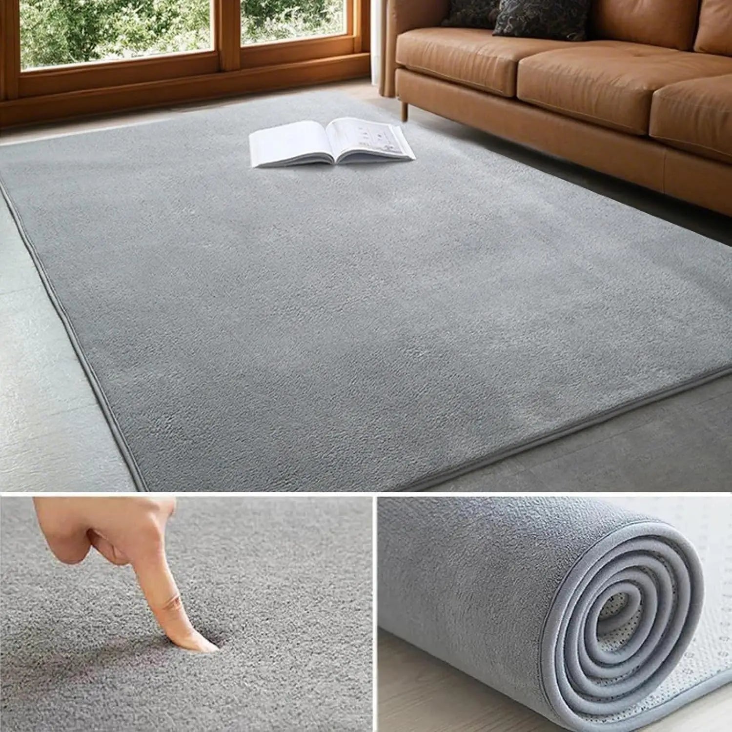 Alfombras de coral VIKAMA, antideslizantes de bajo amueblamiento para dormitorio, sala de estar, calefacción de suelo en habitación infantil, dormitorio universitario, decoración del hogar, alfombra eléctrica.