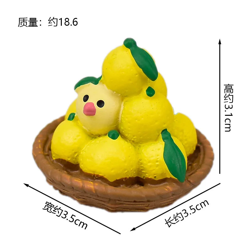 ZAKKA Lindas figuras de gato bebiendo Shiba Inu, modelo de resina, árbol de pomelo, jardín de hadas, decoración de escritorio, regalos
