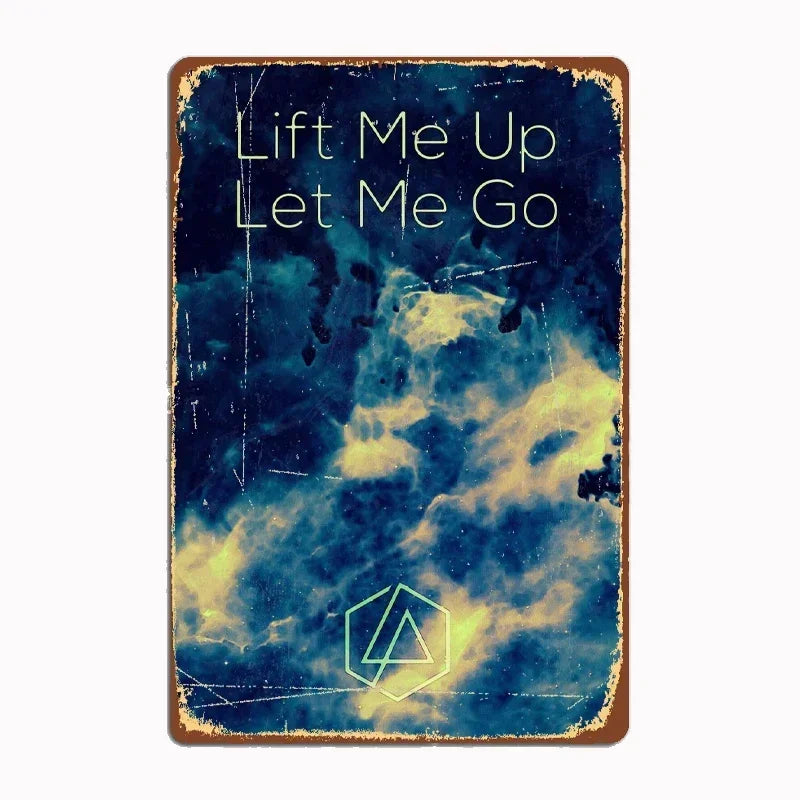 Linkin P-Park Tin Sign Plates by MusicCharmDecor - Retro Metal Posters with Iconic Lyrics & Stage Art, Stylish Design
