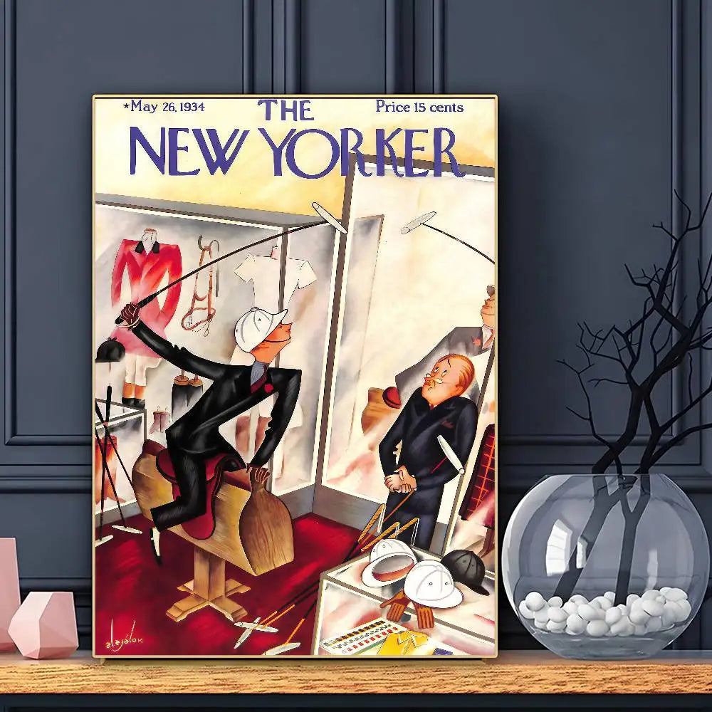 Póster Vintage The N-New Yorker HD Carteles Decoración Hogar Habitación Bar Cafetería Cuadro Arte Pared