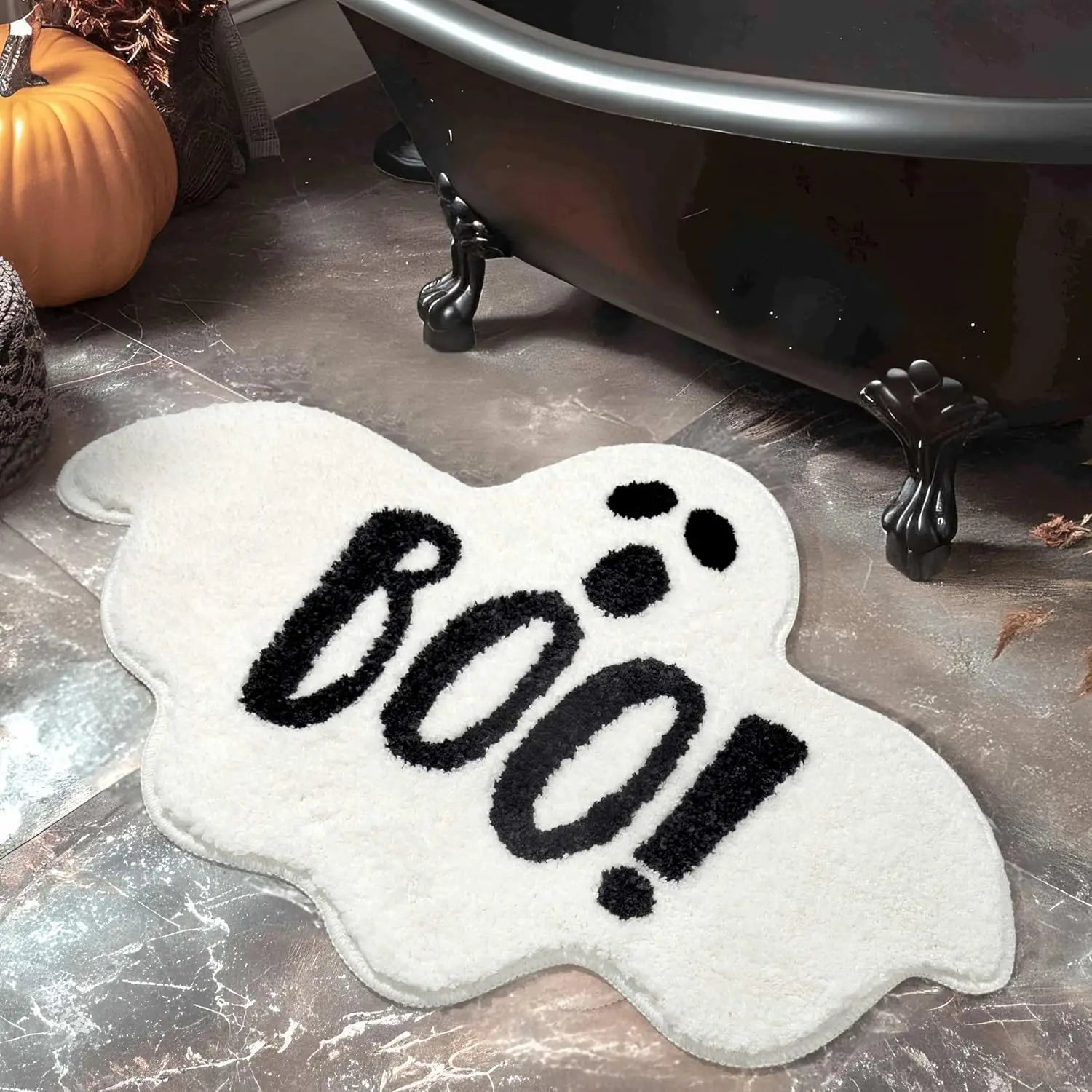 Alfombra con fantasma de Halloween VIKAMA, suave y cómoda de imitación cachemira, decoración para el hogar, dormitorio, felpudo para entrada.