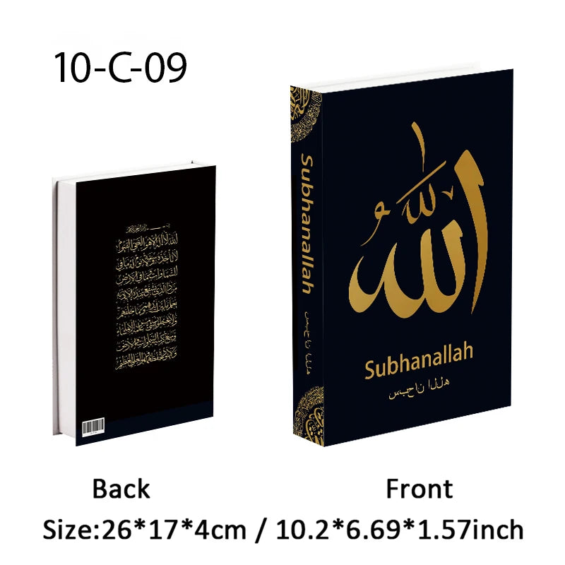 Islamic Decorative Books Kaaba Mosque Luxury Fake Book Storage Box Interior Decoration Coffee Table Bedroom Ornaments Room Decor