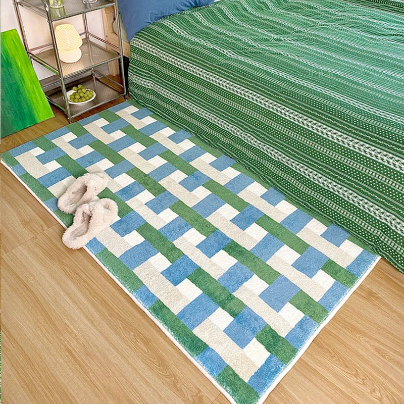 VIKAMA Alfombra Larga de Cachemira Estilo Ins, Confort, Enfriamiento, Manta de Cama para Dormitorio, Manta para Ventana de Bahía, Alfombra para Guardarropa, Decoración del Hogar