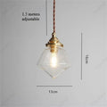 European-style Simple Retro LED Glass Chandelier Restaurant Living Room Aisle Balcony Bedside Decorative Lighting